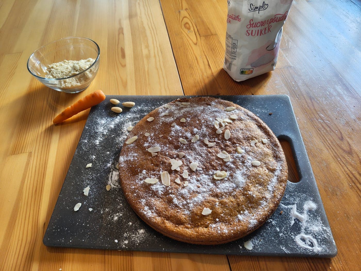 Gâteau rustique à la carotte et aux amandes