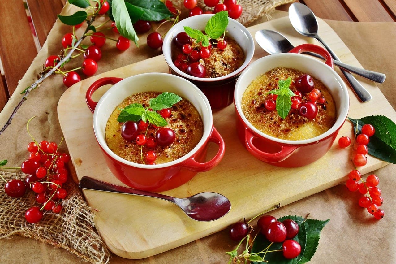 Crème brûlée aux fruits rouges