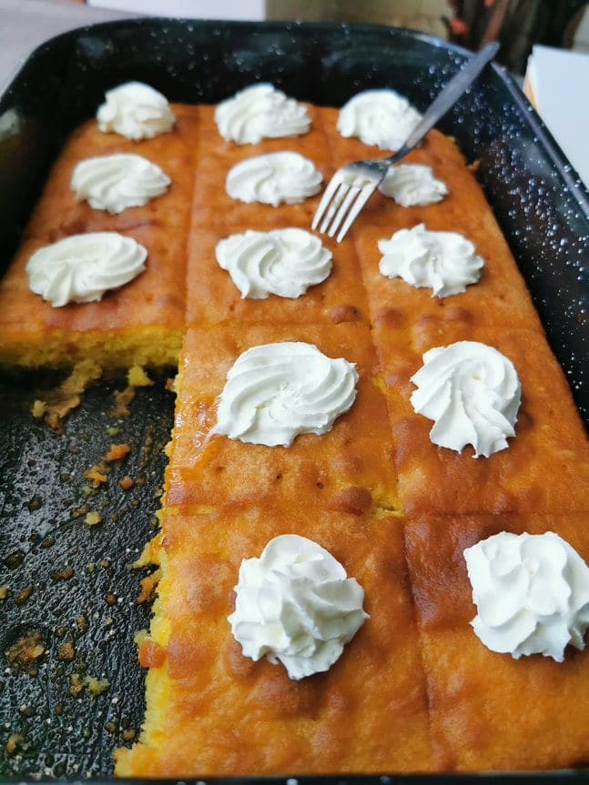 Gâteau de semoule au sirop façon revani