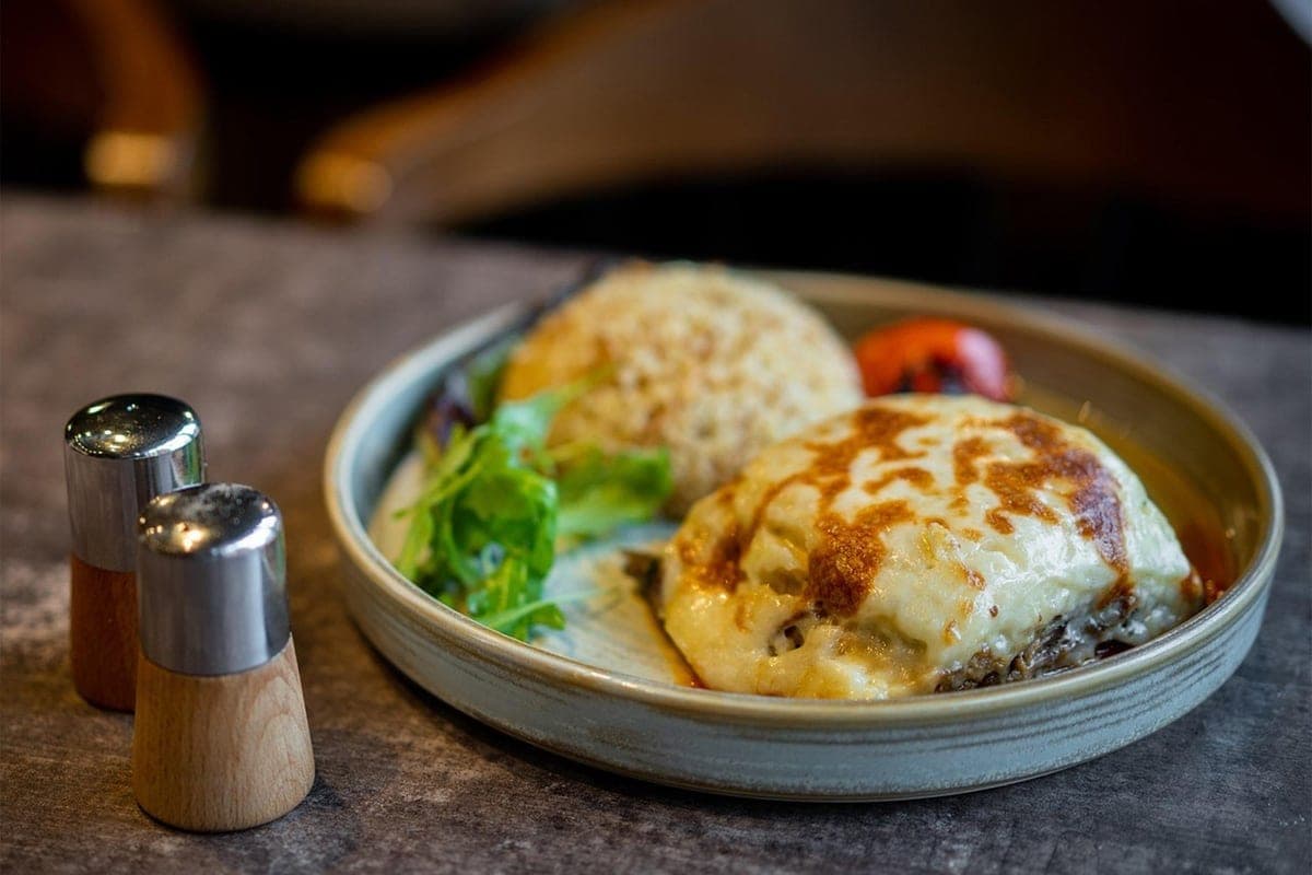 Gratin viande fromage et riz
