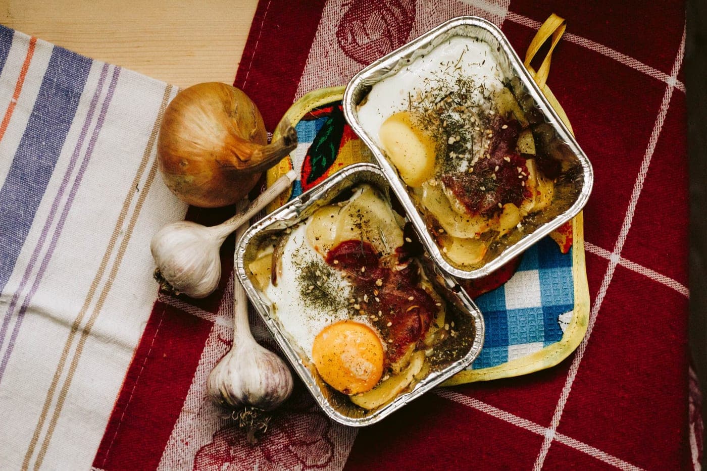 Oeufs au four sur ratatouille express