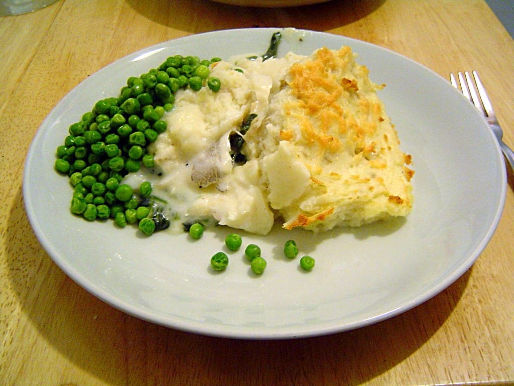 Parmentier de poisson aux petits pois