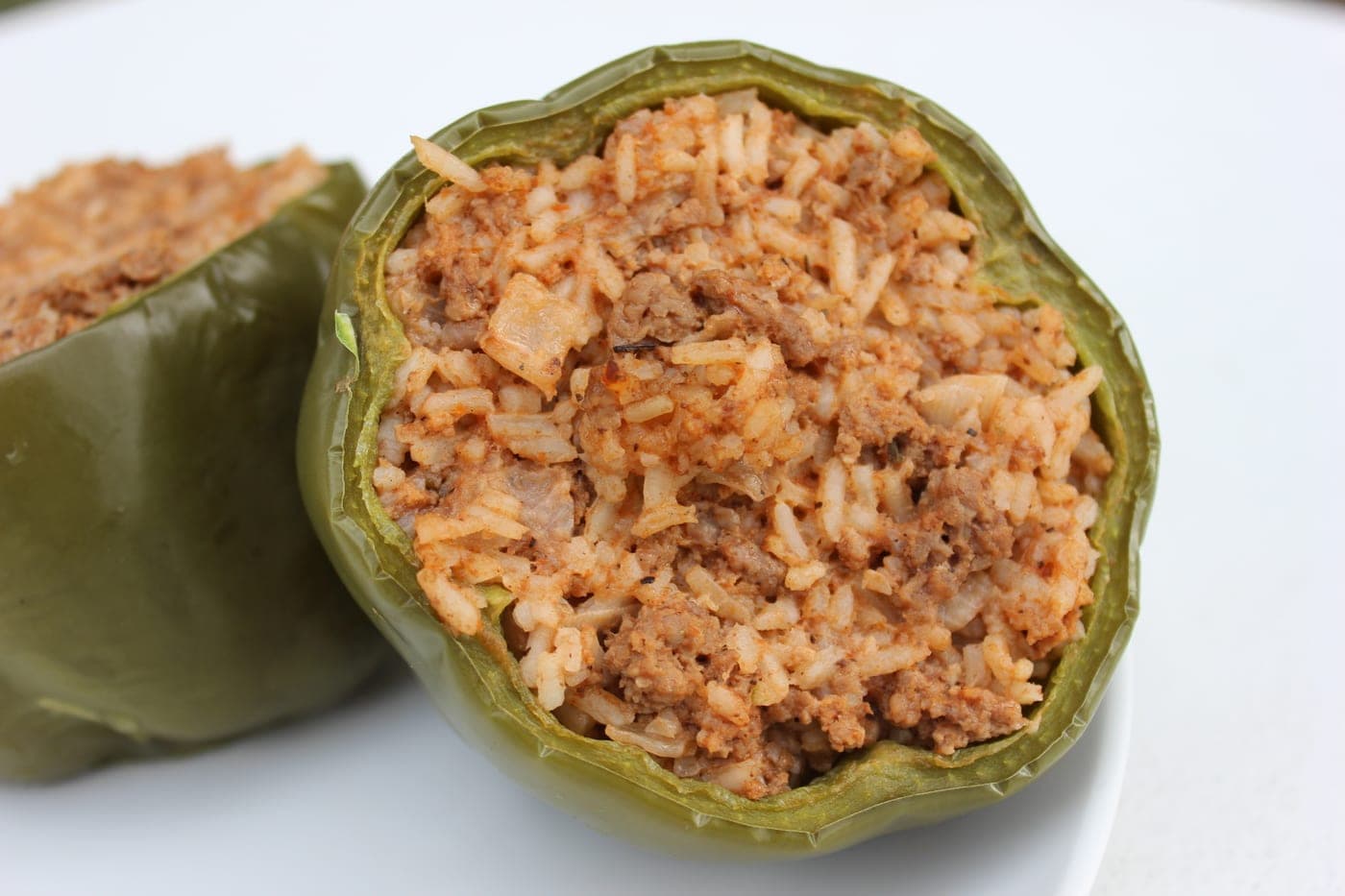 Poivrons farcis au riz et au bœuf