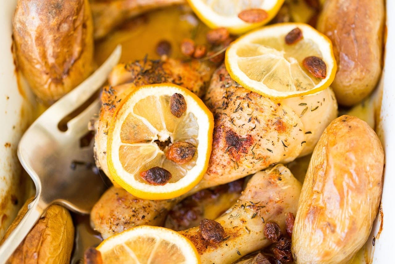 Poulet citron pommes de terre au four