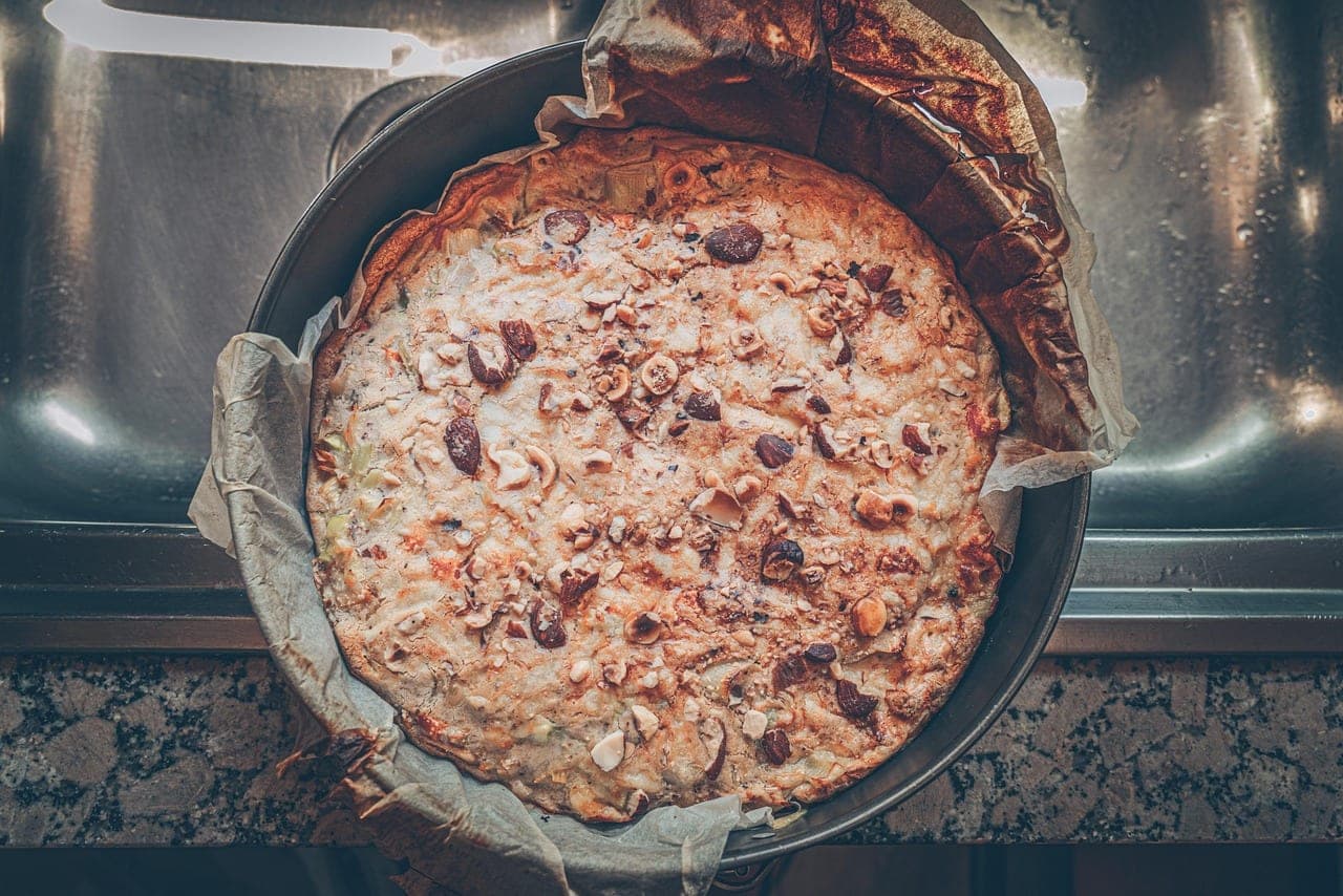 Quiche courgette, poireau, carotte et noix