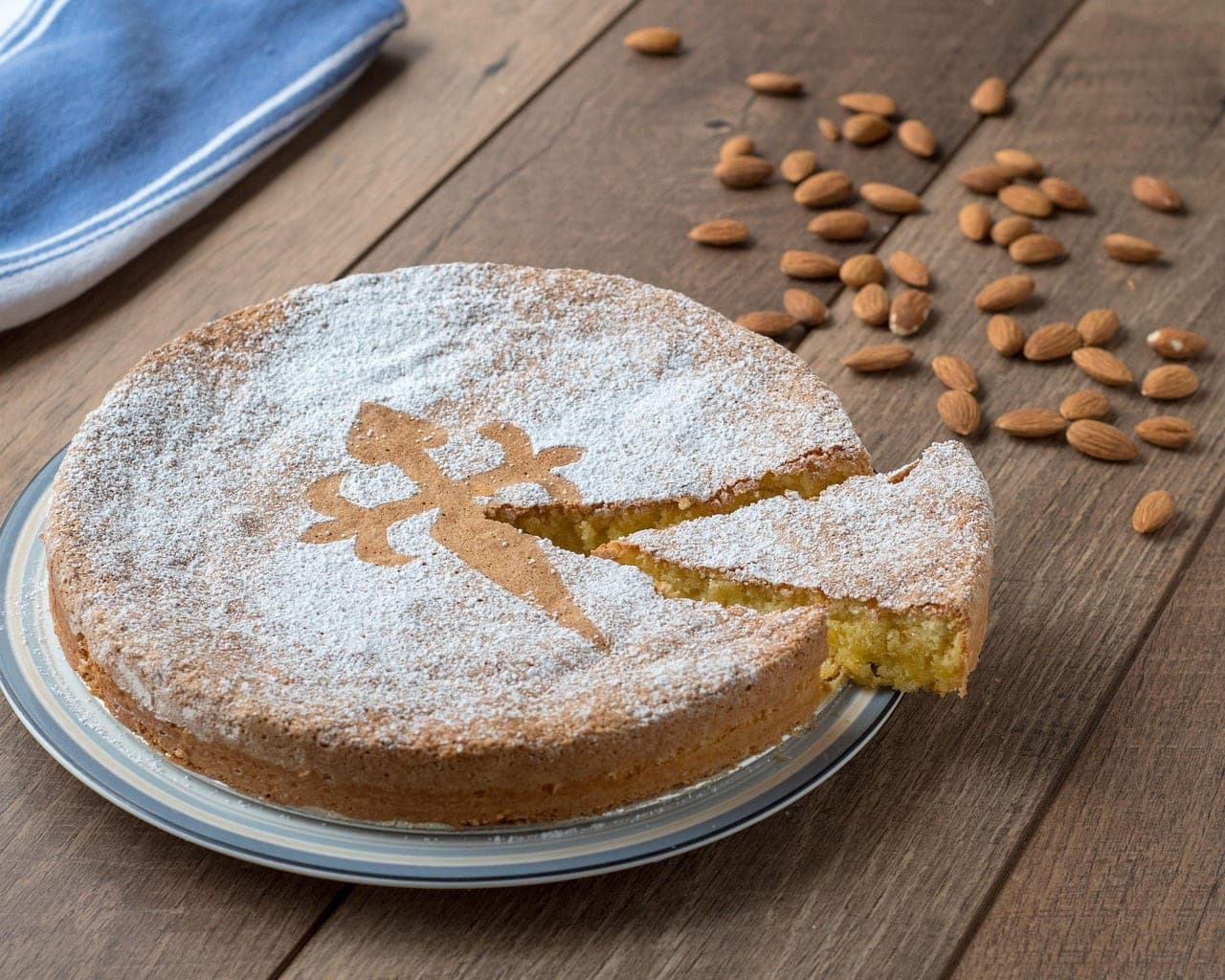 Tarte aux amandes façon Tarta de Santiago
