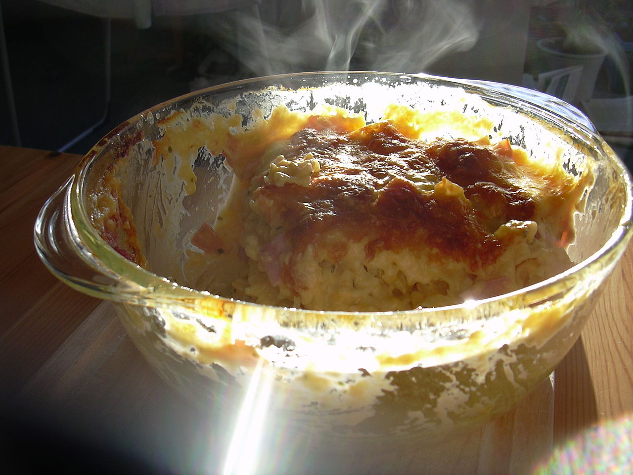 Gratin coquillettes jambon tomate
